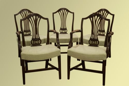 A Set of Eight Good Mahogany Chairs