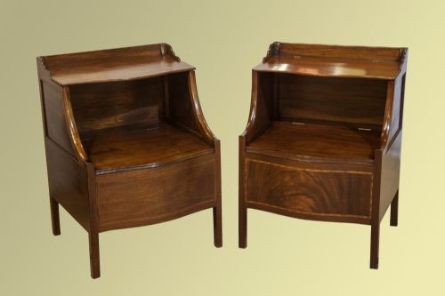 Pair of Early 19th Century Mahogany Lancashire Commodes