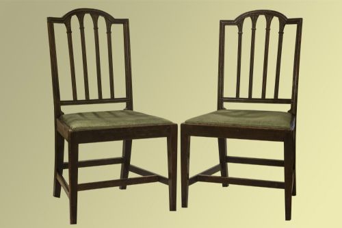 Pair of Mahogany Side/dining Chairs with Drop-in Seats