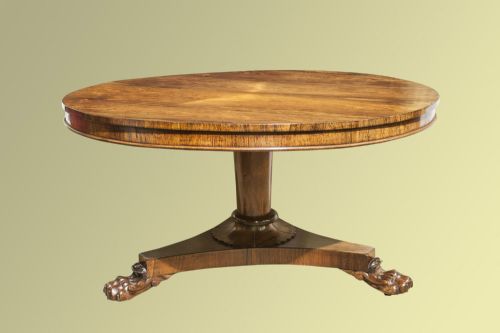 Large Victorian Rosewood Round Table