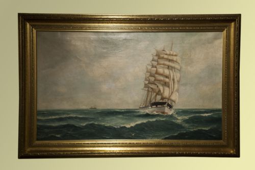Marine Oil Painting on Canvas - "Homeward Bound"