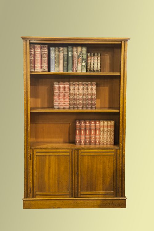 Late 19th Century Oak Open Bookcase.