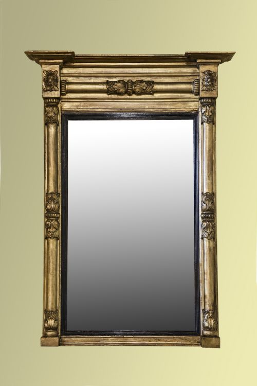 An Elegantly Proportioned Gilt Framed Regency Pier Mirror