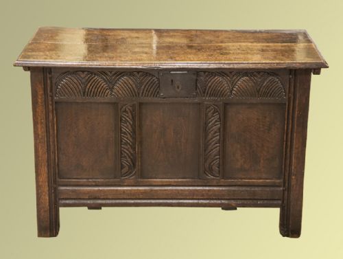 A Superb Charles II Oak Coffer of Fine Colour, Condition and Size