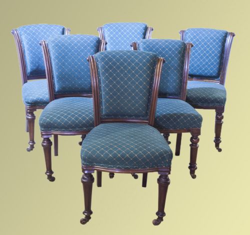 Harlequin Set of 16 Victorian Mahogany Dining Chairs