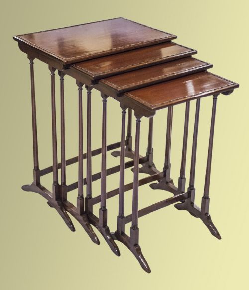 Mahogany Quartetto Nest of Tables in the Georgian Manner