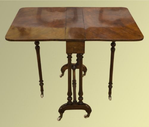Clean Victorian Figured Walnut Sutherland Table