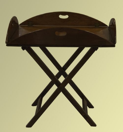 Georgian Mahogany Butlers Tray on Stand