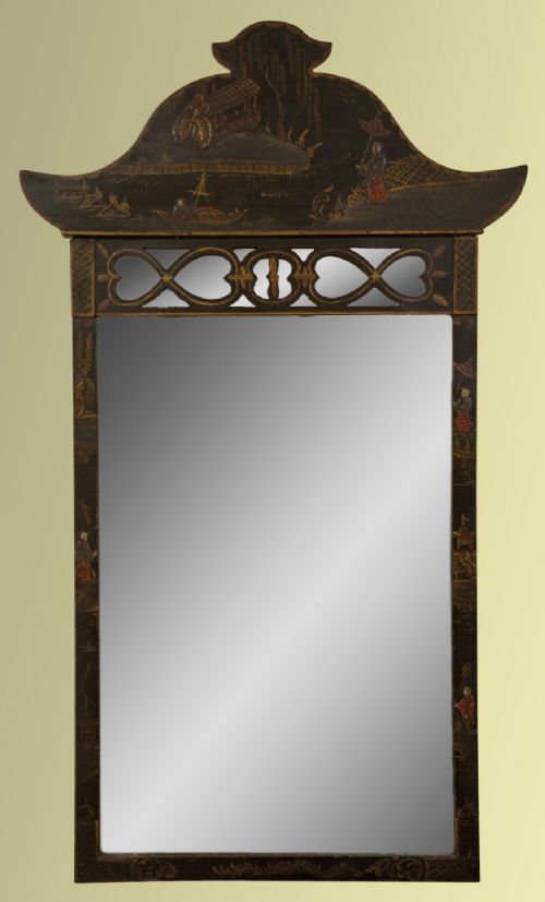 Small 19th Century Mirror in Chinese Chippendale Manner