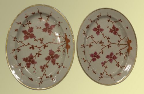 A Pair of Prunus Design Meat Platters Worchester Flight Barr and Barr