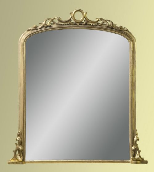 Victorian English Giltwood Overmantel Mirror