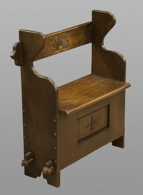 Arts and Craft Solid Oak Monks Bench