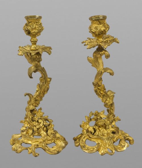 Pair of Mid 19th Century French Ormolu Candlesticks