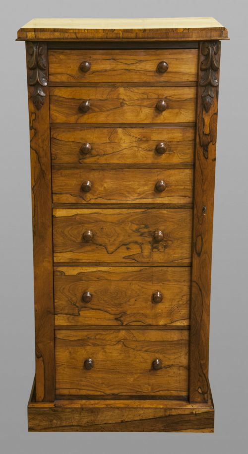 Rosewood Secretaire Wellington Chest