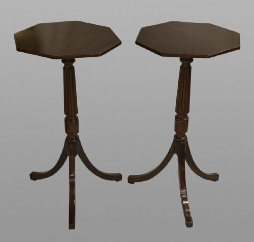 Pair of Mahogany Octagonal Wine Tables
