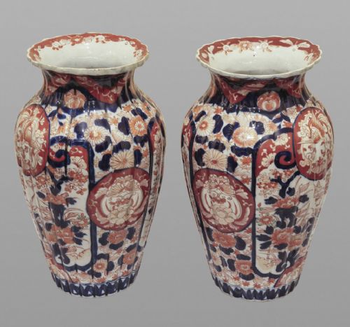 Pair of Mid 19th Century Imari Vases
