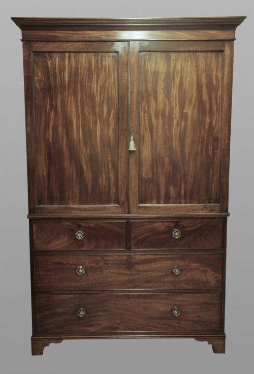 Georgian Linen Press Converted Into a Wardrobe