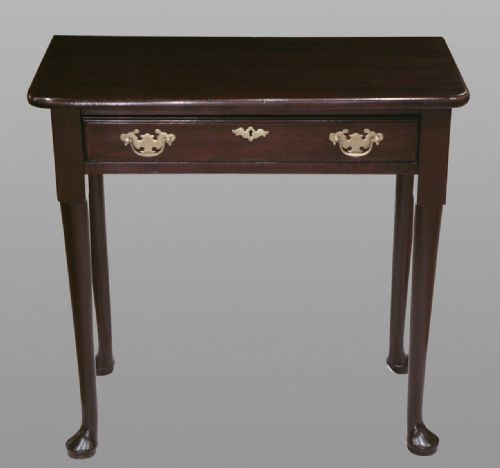 Georgian Cuban Mahogany Side Table with Drawer