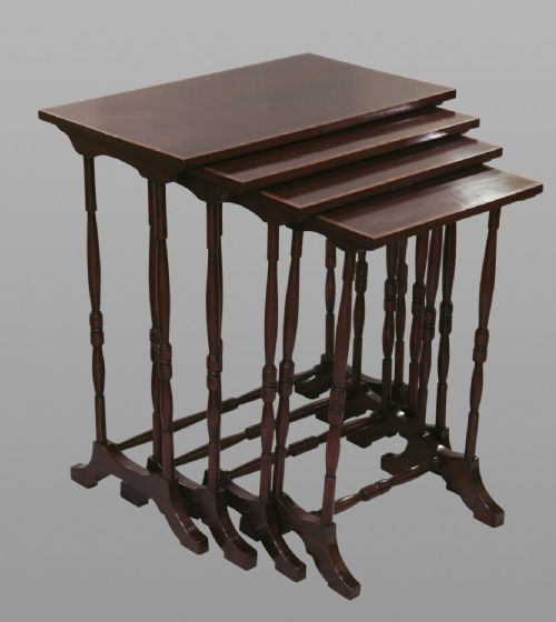 Edwardian Mahogany Nest of Four Tables