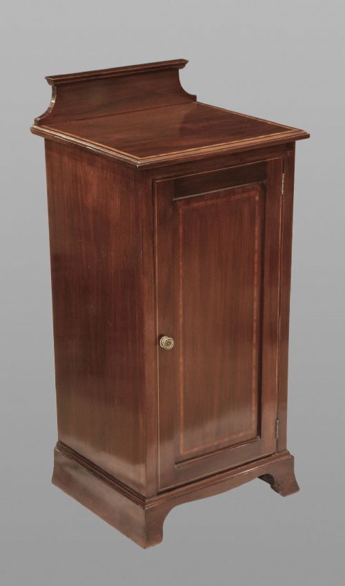 Edwardian Mahogany Inlaid Bedside Cabinet