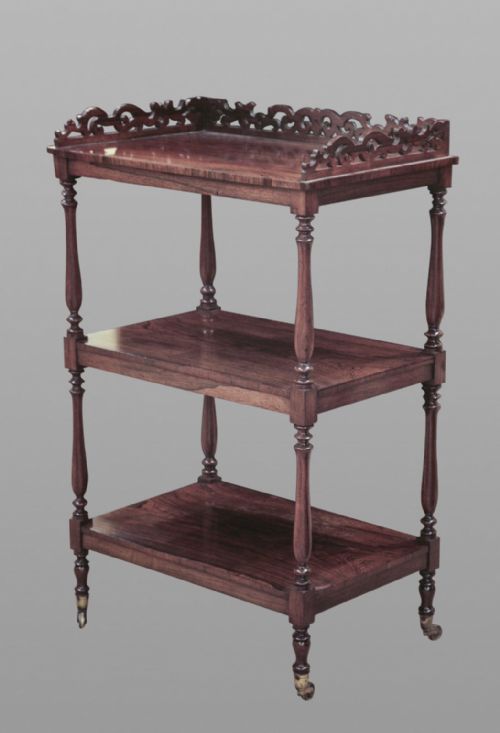 19th Century Rosewood Three Tier Whatnot