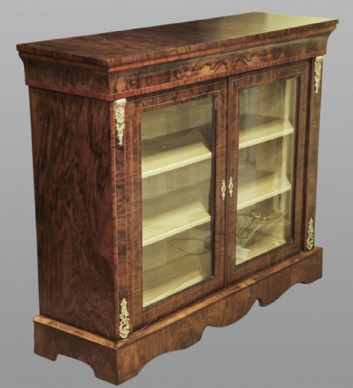 fig 1. Victorian Burr Walnut Display Cabinet