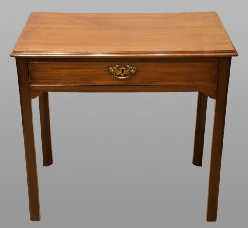 Chippendale Period Mahogany Single Drawer Side Table