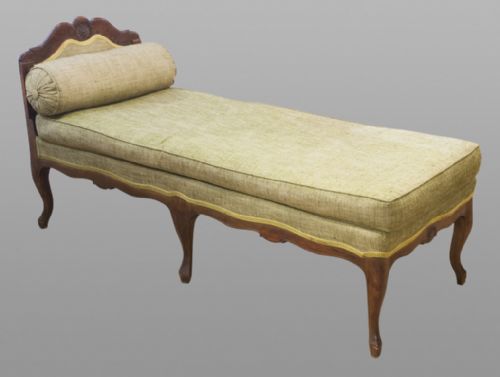 19th Century French Walnut Chaise Longue