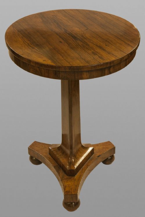 Regency Rosewood Lamp on Triform Pillar and Base