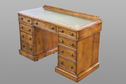 Victorian Satinwood Kneehole Desk