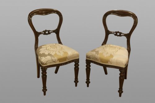 Pair of Victorian Balloon Back Chairs