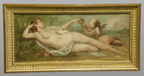 Oil on Canvas of a Reclining Nude, in the Manner of Alexandre Cabonel