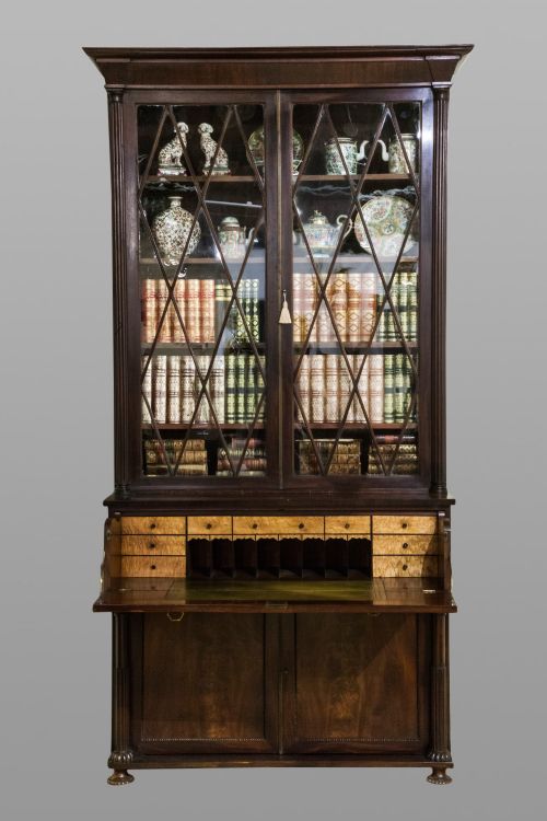 Mahogany Secretaire Bookcase Circa 1840 
