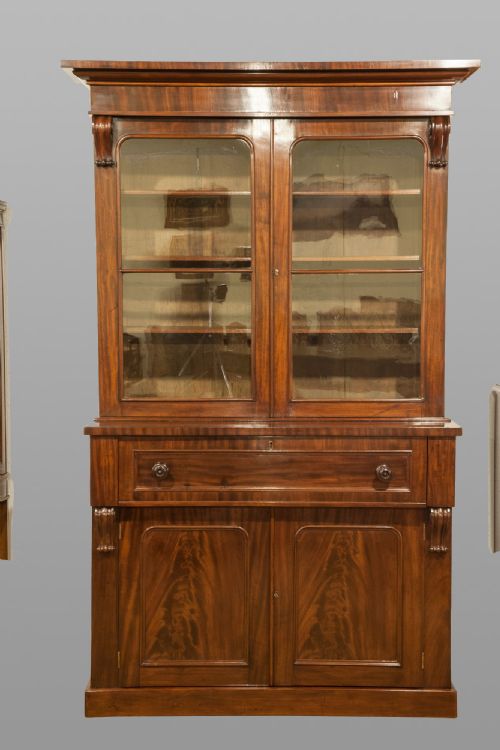 Mahogany Early Victorian Secretaire Bookcase
