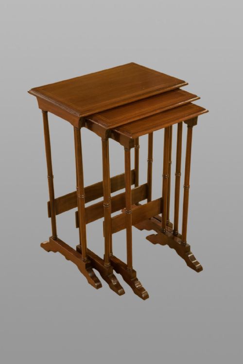 Edwardian Mahogany Inlaid Nest of Tables
