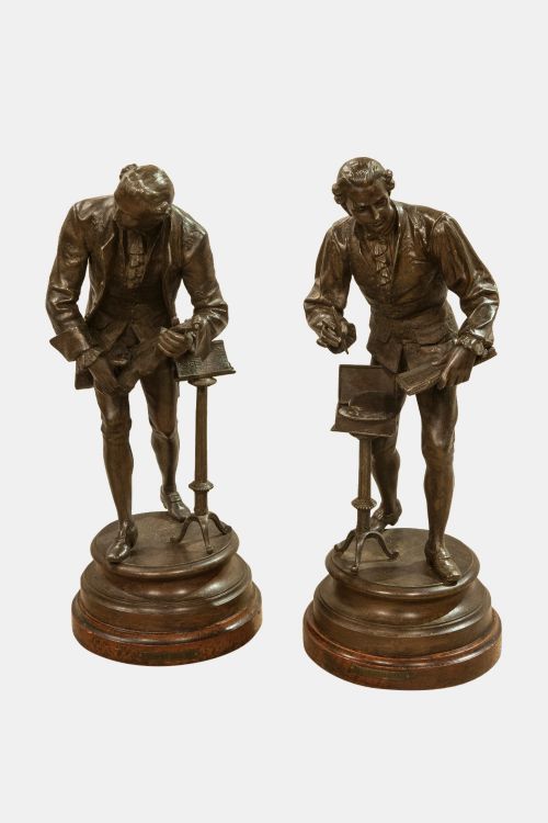 Pair of 19th Century Bronzed Metal Figures