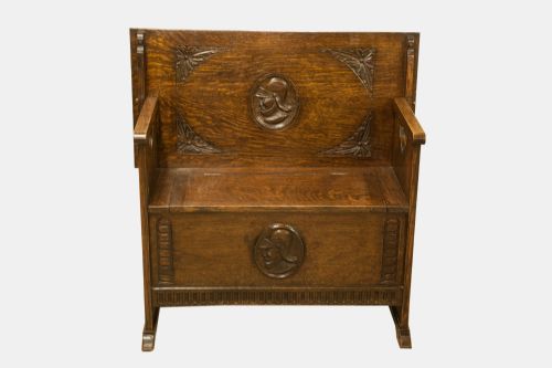 20th Century Oak Monks Bench