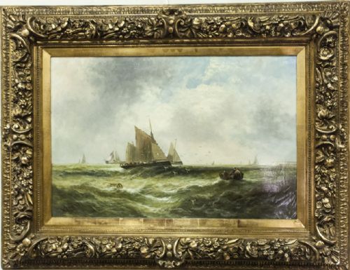Pair of Marine Oils on Canvas