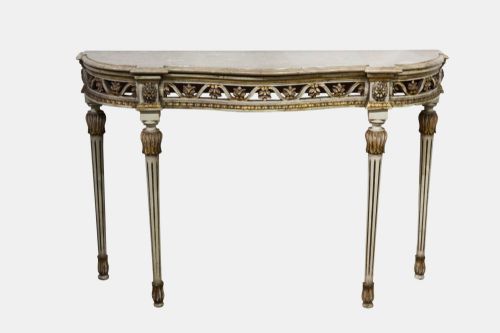 Italian Console Table with Marble Top