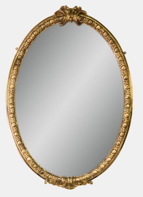 English Gilt Oval Mirror