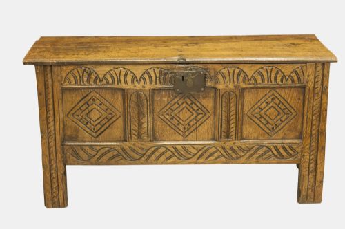 Oak Coffer with Interior Candlebox