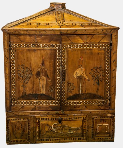 Prisoner of War Cabinet Depicting Napoleons Death