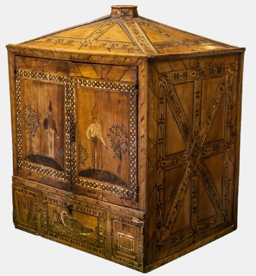 fig 1. Prisoner of War Cabinet Depicting Napoleons Death