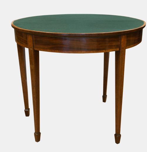 Mahogany Demi Lunes Card Table