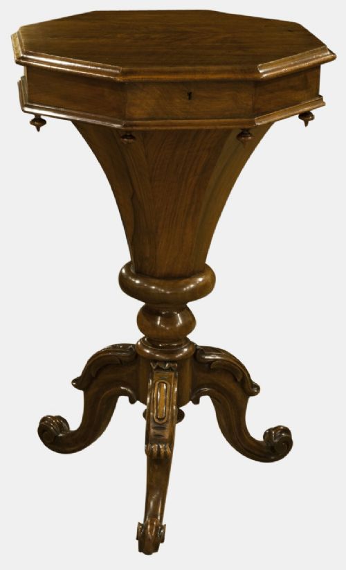 Walnut Trumpet Sewing Box