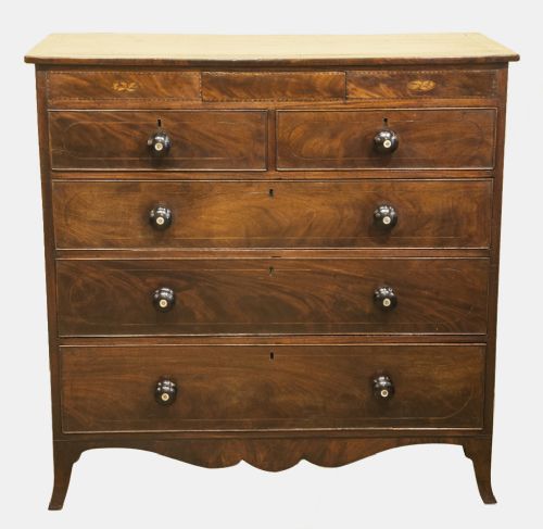 Inlaid Mahogany Chest of Drawers