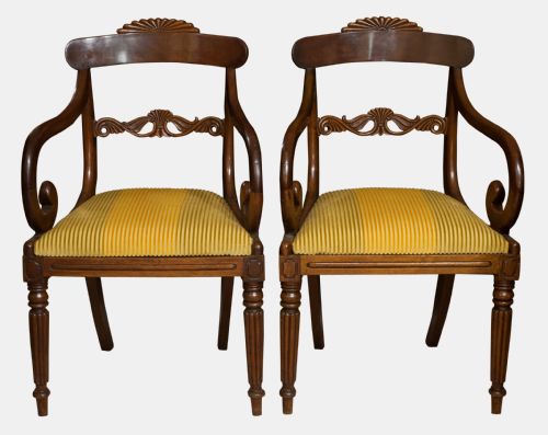 Pair of Mahogany Carver Chairs