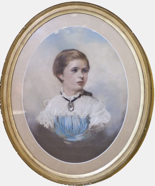 Pastel of a Young Girl