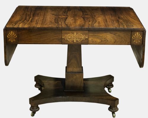 Rosewood Inlaid Sofa Table