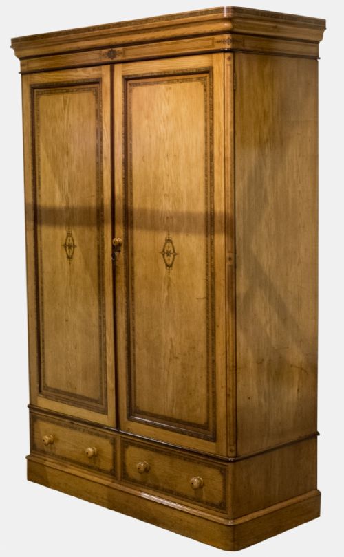 fig 1. Pine Wardrobe with Original Decoration